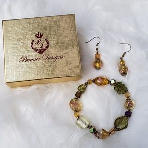 Premier Designs bracelet and earrings set